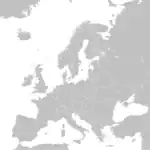 Cartina muta dell’Europa con i confini degli Stati e senza nomi