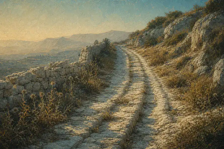 La strada che porta alla Sfinge di Tebe