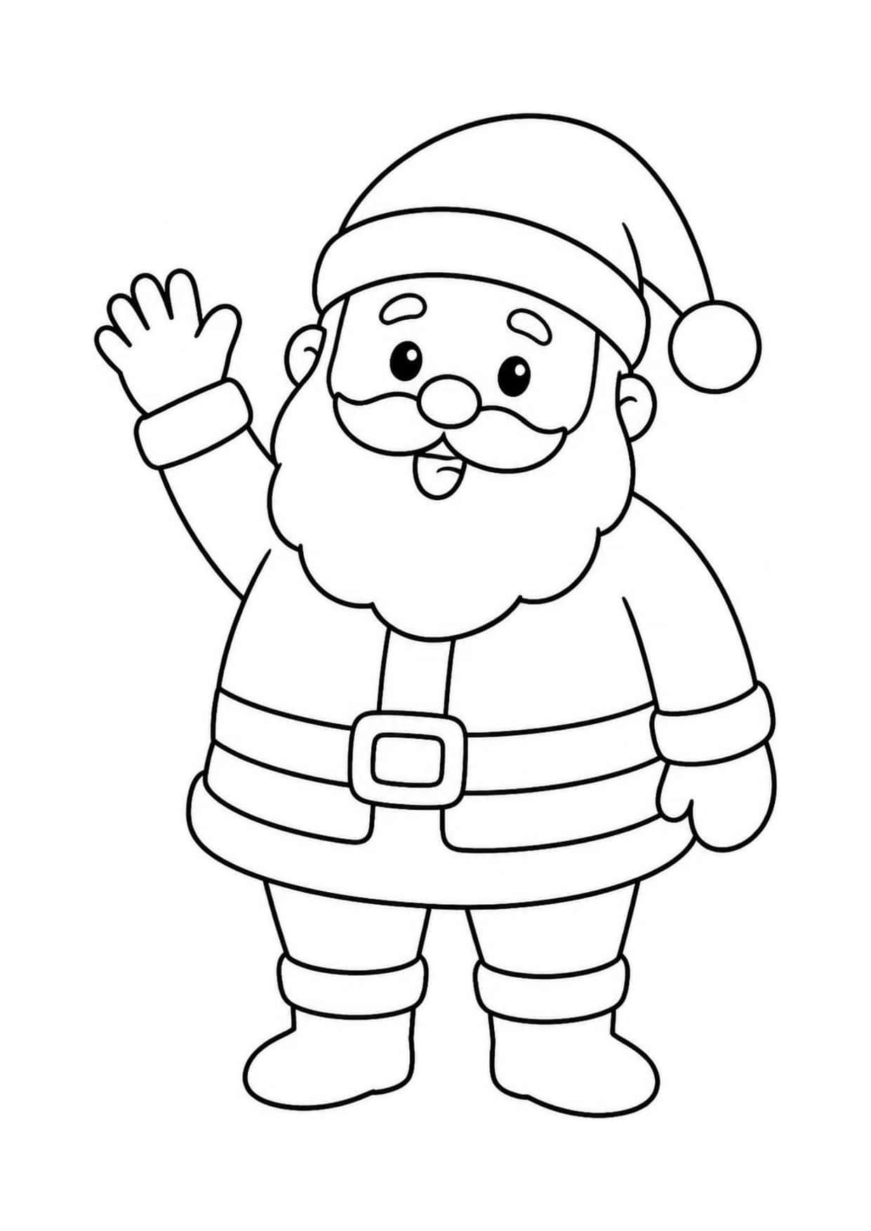 Disegno di Natale da colorare: Babbo Natale