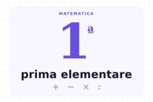 Copertina: Matematica, prima elementare, con i segni delle quattro operazioni