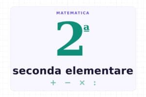 Copertina: Matematica, seconda elementare, con i segni delle quattro operazioni