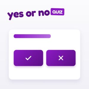 Yes or No Quiz: a statement to judge true or false with the two buttons